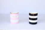 Shine Bright Striped Candle - One of A Kind Decor