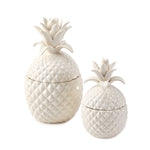 White Pineapple Jars - One of A Kind Decor